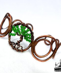 bracelet tybie avec arbre de vie en jade