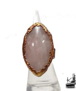 Bague ajustable Melissa - cuivre et quartz rose – Image 9