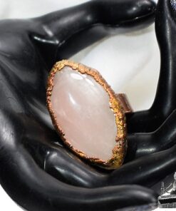 Bague ajustable Melissa - cuivre et quartz rose – Image 7
