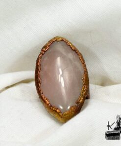 Bague ajustable Melissa - cuivre et quartz rose – Image 6