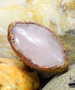 Bague ajustable Melissa - cuivre et quartz rose – Image 5