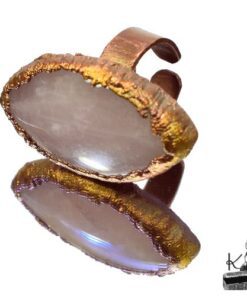 Bague ajustable Melissa - cuivre et quartz rose – Image 2