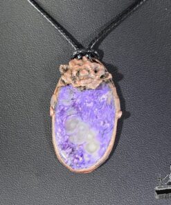 Pendentif Rosas - cuivre et charoite*** – Image 8