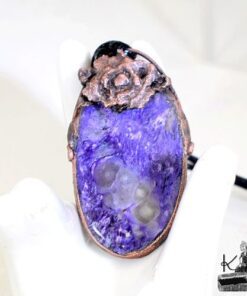 Pendentif Rosas - cuivre et charoite*** – Image 2