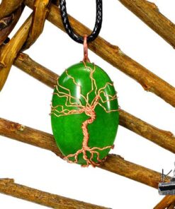 arbre de vie en cuivre sur jade malay