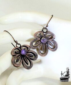 boucles d'oreille eloan avec améthystes