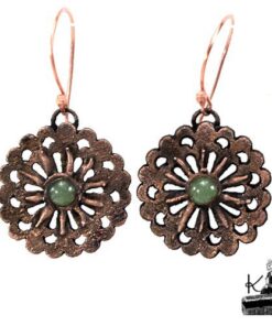Boucles d'oreille Paton - cuivre et aventurine – Image 8
