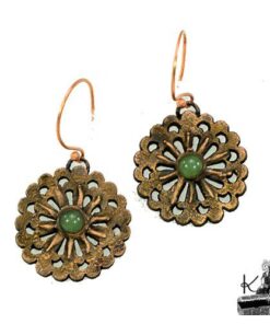 Boucles d'oreille Paton - cuivre et aventurine – Image 7