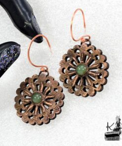 boucles d'oreille Paton avec aventurine