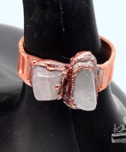 Bague ajustable Ruiza - cuivre et quartz rose – Image 8