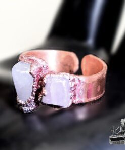 Bague ajustable Ruiza - cuivre et quartz rose – Image 7