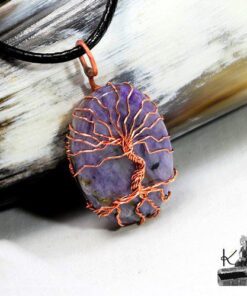 Pendentif Arbre de vie Eihblin - charoite – Image 4