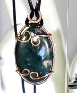 Pendentif Elros - agate mousse et cuivre – Image 11