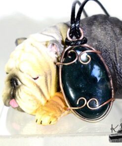 Pendentif Elros - agate mousse et cuivre – Image 6