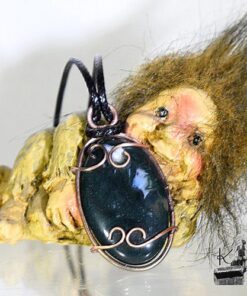 Pendentif Elros - agate mousse et cuivre – Image 5