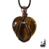Pendentif Radjah - coeur en oeil de tigre