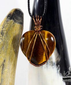 Pendentif Rajah - cœur en œil de tigre – Image 7