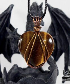 Pendentif Rajah - cœur en œil de tigre – Image 6