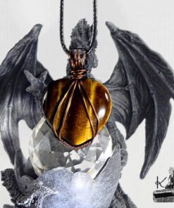 Pendentif Rajah - cœur en œil de tigre – Image 5