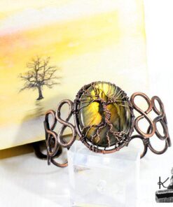 Trésor-Box Liadan - arbre de vie sur labradorite