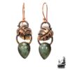 Boucles d'oreille Jesim en cuivre avec labradorite