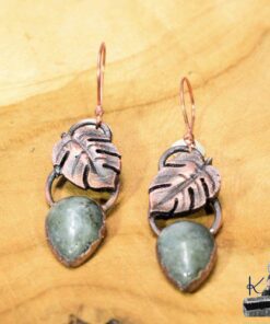 Réservé : Boucles d'oreille Jesim - cuivre et labradorite – Image 7