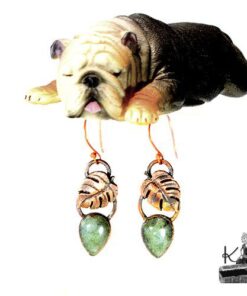 Réservé : Boucles d'oreille Jesim - cuivre et labradorite – Image 3