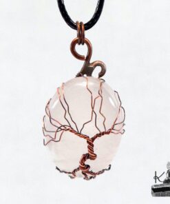 Pendentif Arbre de vie Madez - quartz rose – Image 8