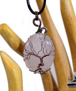 Pendentif Arbre de vie Madez - quartz rose – Image 7