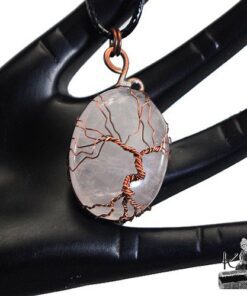 Pendentif Arbre de vie Madez - quartz rose – Image 6
