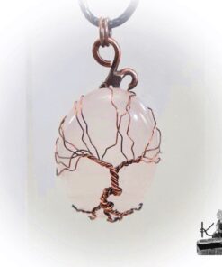 Pendentif Arbre de vie Madez - quartz rose – Image 5