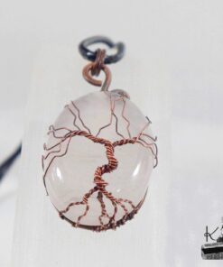 Pendentif Arbre de vie Madez - quartz rose – Image 4