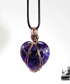 Pendentif Gelmir - coeur en amethyste wire wrapped – Image 10