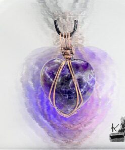 Pendentif Gelmir - coeur en amethyste wire wrapped – Image 8