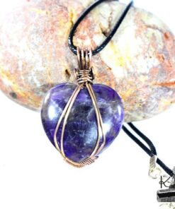 Pendentif Gelmir - coeur en amethyste wire wrapped – Image 6
