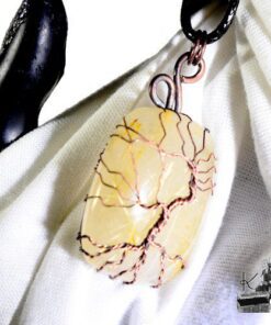 Pendentif Arbre de vie Ahez - quartz rutile doré – Image 2