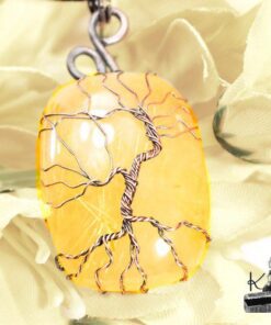 Pendentif Arbre de vie Ahez - quartz rutile doré – Image 8