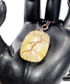 Pendentif Arbre de vie Ahez - quartz rutile doré – Image 7