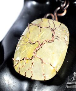 Pendentif Arbre de vie Ahez - quartz rutile doré – Image 6