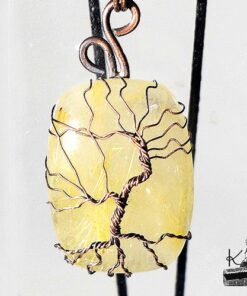 Pendentif Arbre de vie Ahez - quartz rutile doré – Image 4