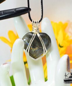 Pendentif Urek - cœur en labradorite – Image 2