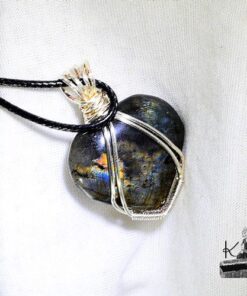 Pendentif Urek - cœur en labradorite – Image 6