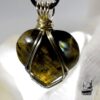pendentif coeur en labradorite urek