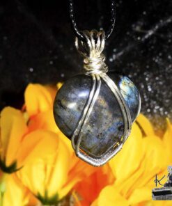 Pendentif Urek - cœur en labradorite – Image 4