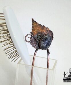 Fourche à cheveux Dumna avec labradorite larvikite