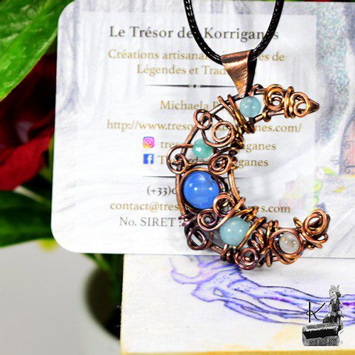 Trésor-Box lune Stella - cuivre et aigue-marine – Image 3