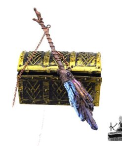 Collier "Balai de sorcière" Hazel - Cyanite noire titane et améthyste – Image 7