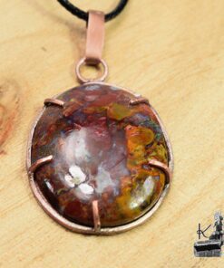 Pendentif Aedd - agate plume sertie cuivre – Image 10