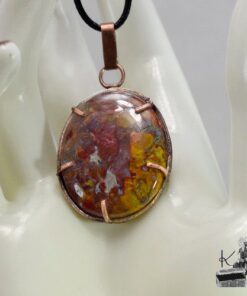 Pendentif Aedd - agate plume sertie cuivre – Image 8
