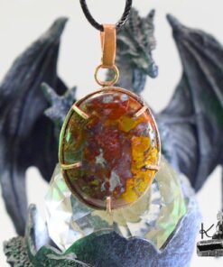 Pendentif Aedd - agate plume sertie cuivre – Image 7